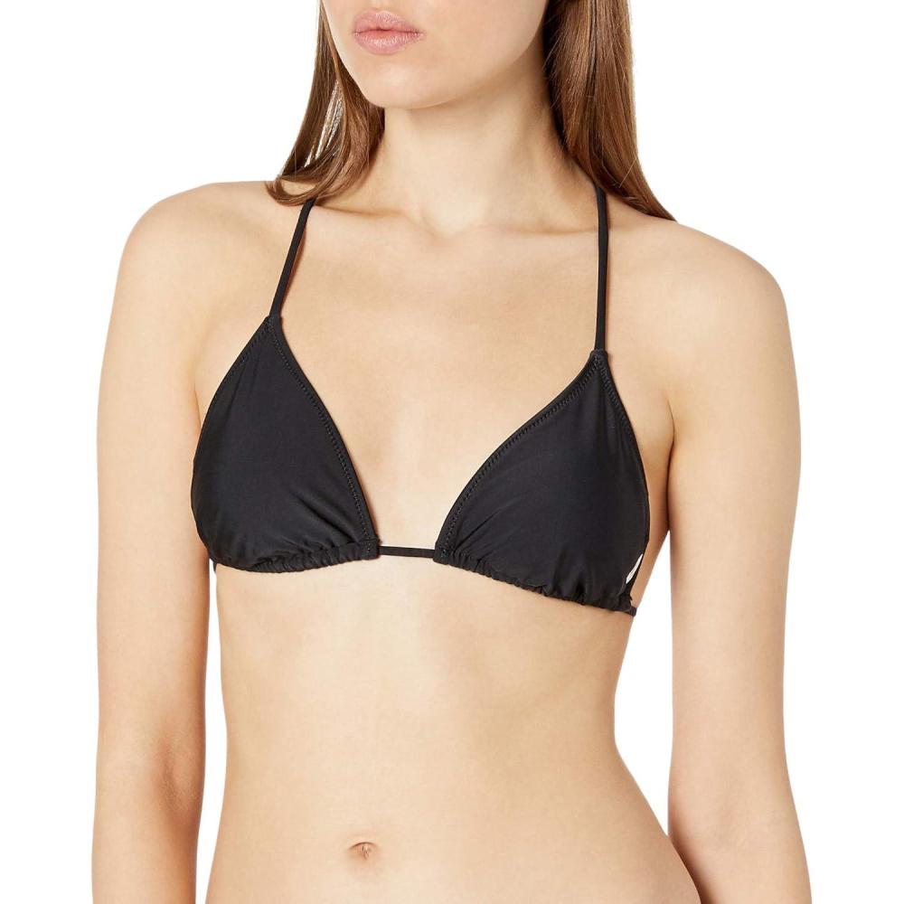 image:imageVolcom Womens Tri Bikini Top  Sustainable Slidetri Swim Top with Adjustable Halter and Removable CupsBlack Tri