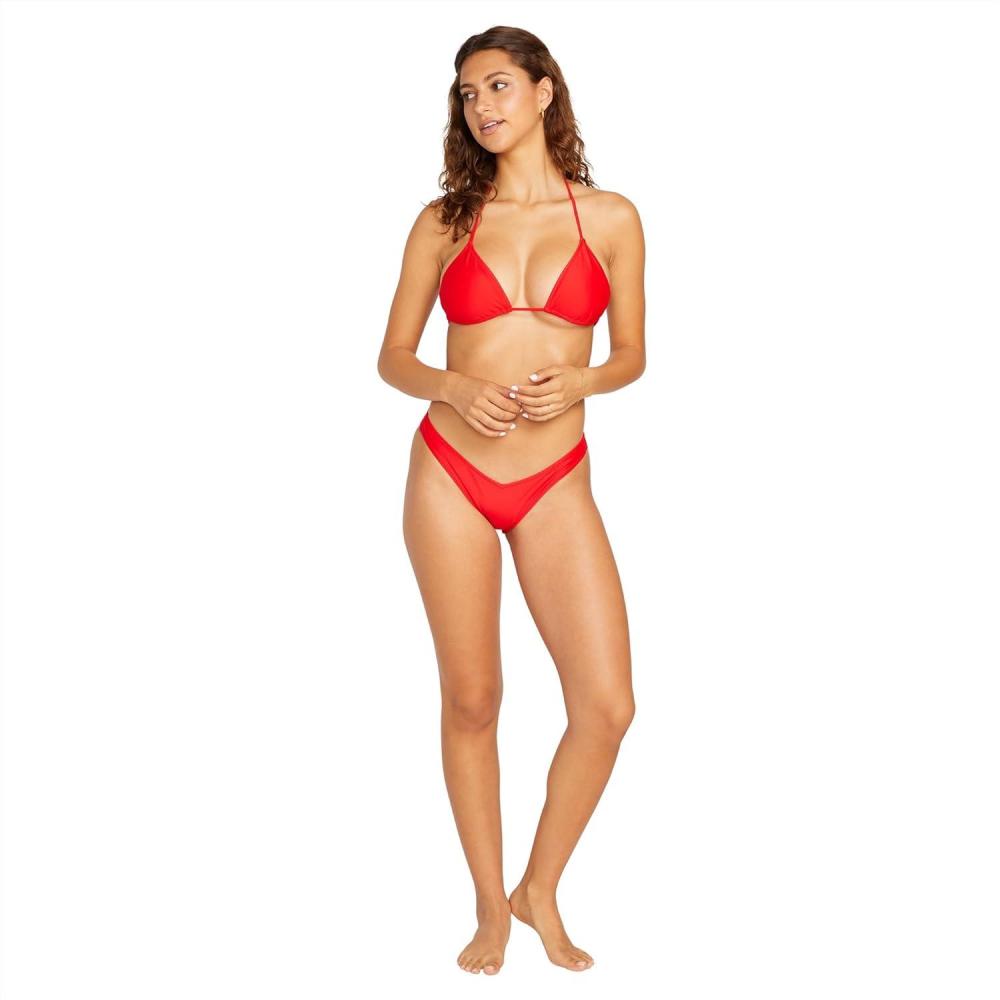 image:imageVolcom Womens Tri Bikini Top Sustainable Slidetri Swim Top with Adjustable Halter and Removable CupsCandy Apple