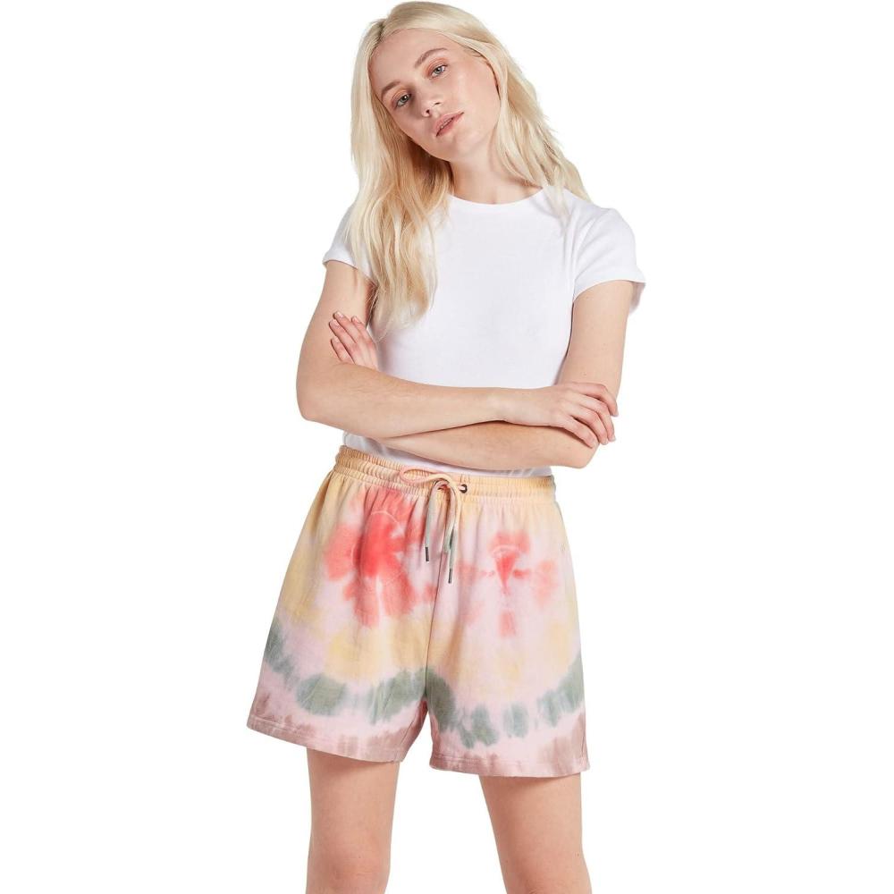 image:imageVolcom Womens Truly Stoked Elastic Waist Fleece Sweat ShortMulti