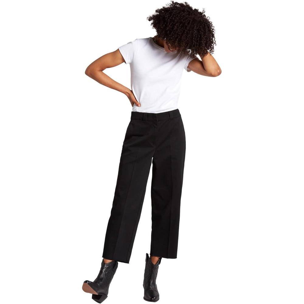 image:imageVolcom Womens Whatwhat Oversized Boyfriend Chino PantBlack