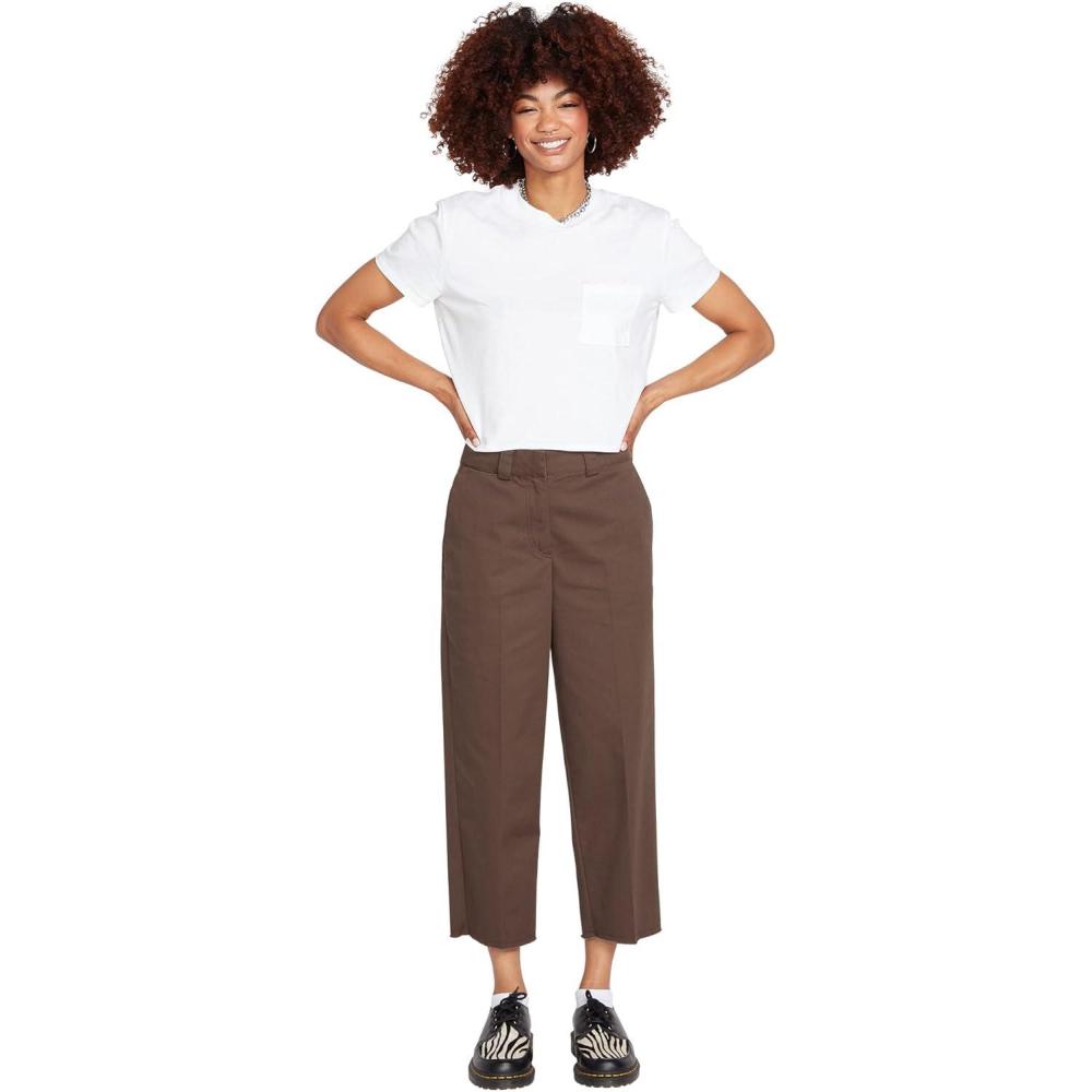 image:imageVolcom Womens Whatwhat Oversized Boyfriend Chino PantEspresso