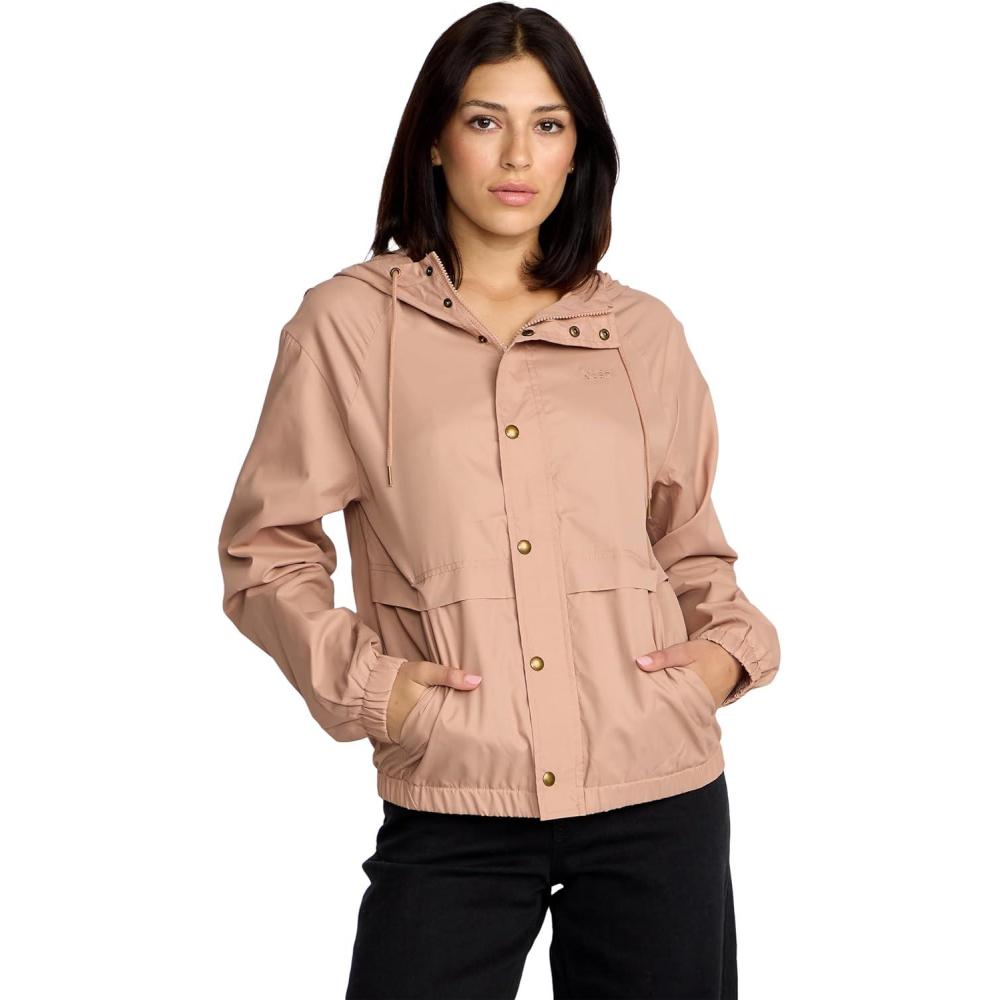 image:imageVolcom Womens Wind Stoned Lightweight Quarter Zip Windbreaker JacketWet Sand