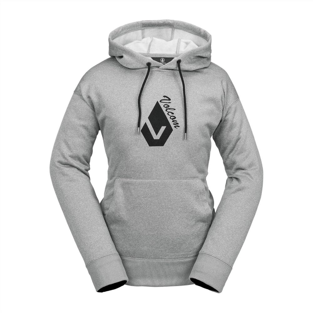 image:imageVolcom womens Core Hydro Crew Snowboard Ski Riding FleeceHeather Grey S4