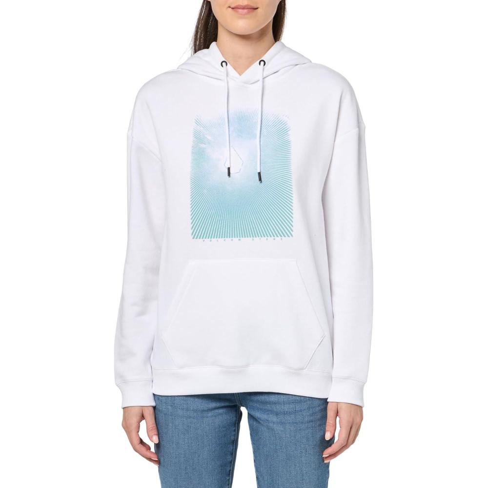 image:imageVolcom womens Essential Hooded Snowboard Riding Fleece HoodieWhite S5