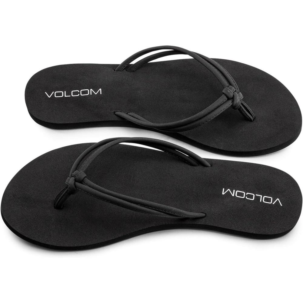 image:imageVolcom womens Forever and Ever Flip Flop SandalBlack Out New