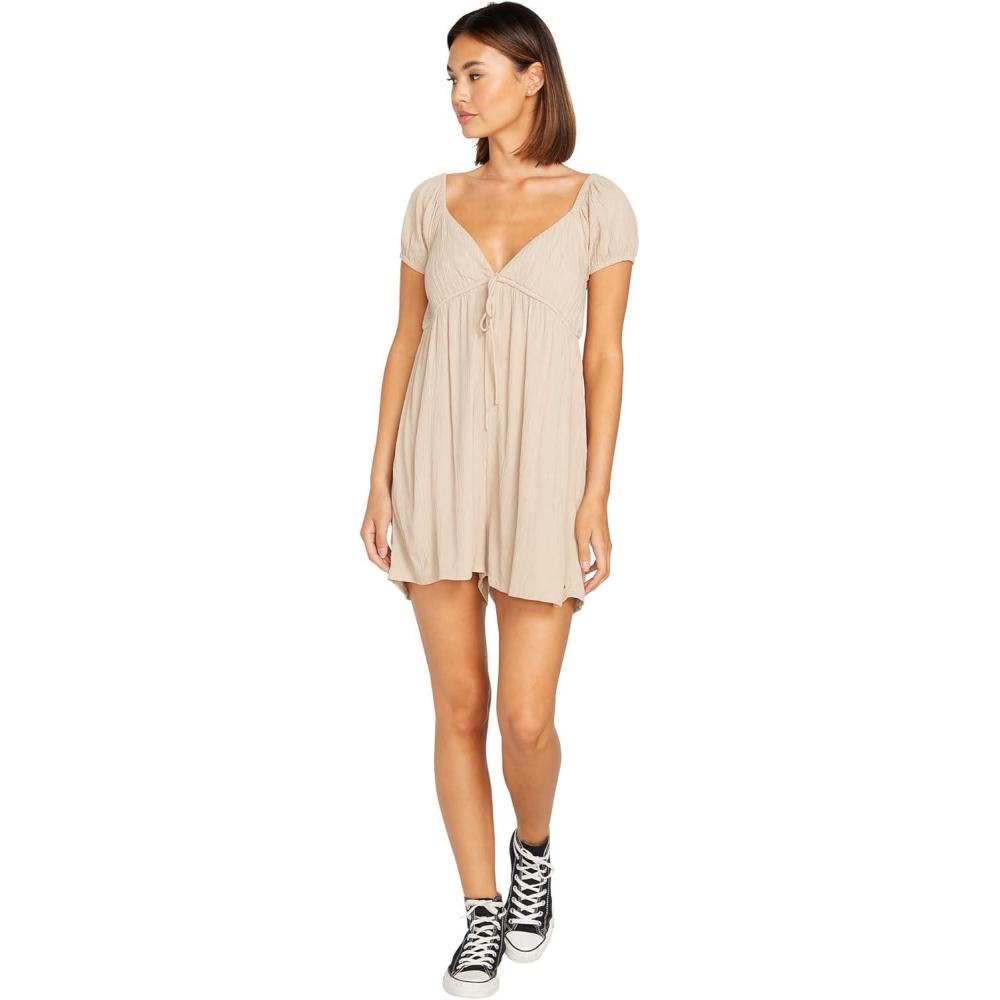 image:imageVolcom womens Moonblast Babydoll Fit RoperTaupe