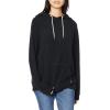 Lived In Lounge Hooded Fleece Pullover Sweatshirt (Regular & Plus Size)(Black 1)
