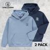 Volcom Boys Hoodies 2 Pack Boys Sweatshirts Premium Comfy Cotton Hoodies Size 8-20(Blue)