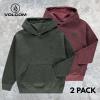 Volcom Boys Hoodies 2 Pack Boys Sweatshirts Premium Comfy Cotton Hoodies Size 8-20(Charcoal Heather)