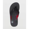 Volcom Boy’s Victor Flip Flop Sandal(Black/Red)