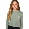 Volcom Girls’ Pocket Dial Long Sleeve Tee(Light Army)