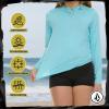 Volcom Girls Rash Guard for Girls Long Sleeve Swim Shirt SPF50+(Aqua)