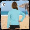 Volcom Girls Rash Guard for Girls Long Sleeve Swim Shirt SPF50+(Aqua)