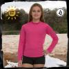 Volcom Girls Rash Guard for Girls Long Sleeve Swim Shirt SPF50+(Fuchsia)
