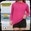 Volcom Girls Rash Guard for Girls Long Sleeve Swim Shirt SPF50+(Fuchsia)