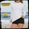 Volcom Girls Rash Guard for Girls Long Sleeve Swim Shirt SPF50+(White)