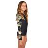 Volcom Girls Simply Core Lycra Long Sleeve Rashguard 50+ Uv Protection(Black Combo)