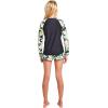 Volcom Girls Simply Core Lycra Long Sleeve Rashguard 50+ Uv Protection(Black Floral)