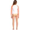 Volcom Girls Simply Core Lycra Long Sleeve Rashguard 50+ Uv Protection(Dark Coral)