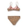 Volcom Girls’ Swimsuit Two Piece Bikini Set(Animal Print 1)