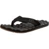 Volcom Men’s Recliner Sandal Flip Flop(New Black Destructo)