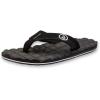 Volcom Men’s Recliner Sandal Flip Flop(New Black White)