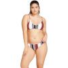 Volcom Womens Cheekini Bikini Bottom – Low-Rise Cheeky Swim Bottom Made with Recycled Fabric(Multi Teas)