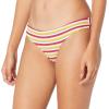 Volcom Womens Cheekini Bikini Bottom – Low-Rise Cheeky Swim Bottom Made with Recycled Fabric(Stripe)
