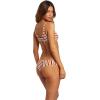 Volcom Womens Cheekini Bikini Bottom – Low-Rise Cheeky Swim Bottom Made with Recycled Fabric(Stripe)