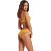 Volcom Womens Cheekini Bikini Bottom – Low-Rise Cheeky Swim Bottom Made with Recycled Fabric(Vintage Gold)