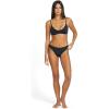 Volcom Womens Crop Bikini Top – Seamless Swim Top with Cropped Fit, Adjustable Straps, and Removable Cups(Black-wht)