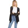 Volcom Women’s Go Go Wrap Open Front Cardigan Sweater (Regular & Plus Size)(Black)
