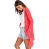 Volcom Women’s Go Go Wrap Open Front Cardigan Sweater (Regular & Plus Size)(Electric Coral)