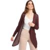 Volcom Women’s Go Go Wrap Open Front Cardigan Sweater (Regular & Plus Size)(Espresso)