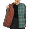 Volcom Womens Hooded Flannel Snowboard Ski Winter Hooded Shirt Jacket(Atlantic)