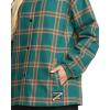 Volcom Womens Hooded Flannel Snowboard Ski Winter Hooded Shirt Jacket(Atlantic)