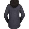 Volcom Womens Hooded Flannel Snowboard Ski Winter Hooded Shirt Jacket(Black S3)