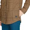 Volcom Womens Hooded Flannel Snowboard Ski Winter Hooded Shirt Jacket(Caramel S3)