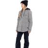 Volcom Womens Hooded Flannel Snowboard Ski Winter Hooded Shirt Jacket(Moonbeam S4)