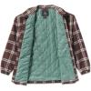 Volcom Womens Hooded Flannel Snowboard Ski Winter Hooded Shirt Jacket(Oxblood)