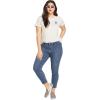 Volcom Women’s Liberator Legging Fit Denim Jean Pants (Regular & Plus Size)(Retro Blue)