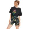 Volcom Women’s Lived In Lounge Bike Shorts(Multi Leaf)