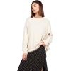 Volcom Women’s Lived In Lounge Crew Neck Fleece Sweatshirt(Sand)