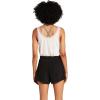 Volcom Women’s Lived In Lounge Fleece Sweat Shorts (Regular & Plus Size)(Black-white)
