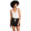 Volcom Women’s Lived In Lounge Fleece Sweat Shorts (Regular & Plus Size)(Black-white)
