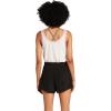 Volcom Women’s Lived In Lounge Fleece Sweat Shorts (Regular & Plus Size)(Black-white)