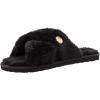 Volcom Women’s Lived in Lounge Faux Fur Slide Sandal(Black)