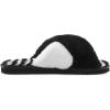Volcom Women’s Lived in Lounge Faux Fur Slide Sandal(Black White)