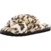 Volcom Women’s Lived in Lounge Faux Fur Slide Sandal(Cheetah)