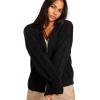 Volcom Womens Lived in Lounge Open Front Throw Sweater(Black)